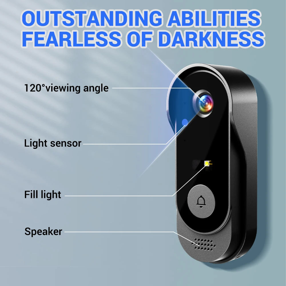 Wireless Video Doorbell Camera with WiFi Night Vision Motion Detection