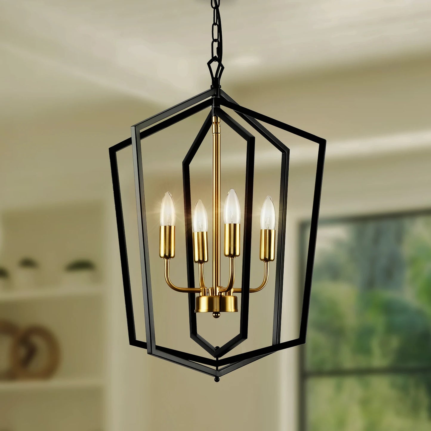 LovingC Four Light Luxury Chandeliers Farmhouse Pendant Lighting