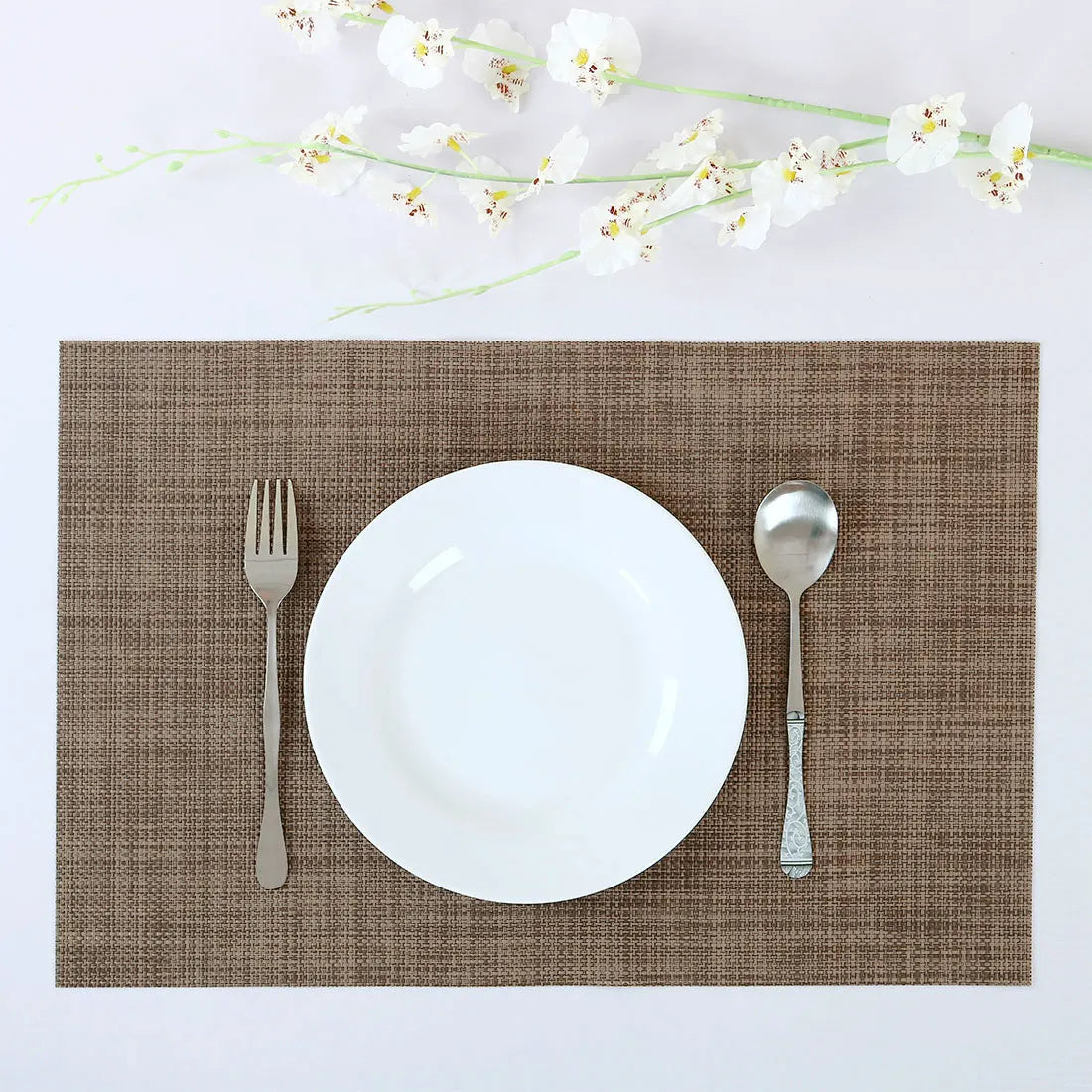 UXCELL Heat Resistant Non Skid PVC Table Mats Woven Placemats