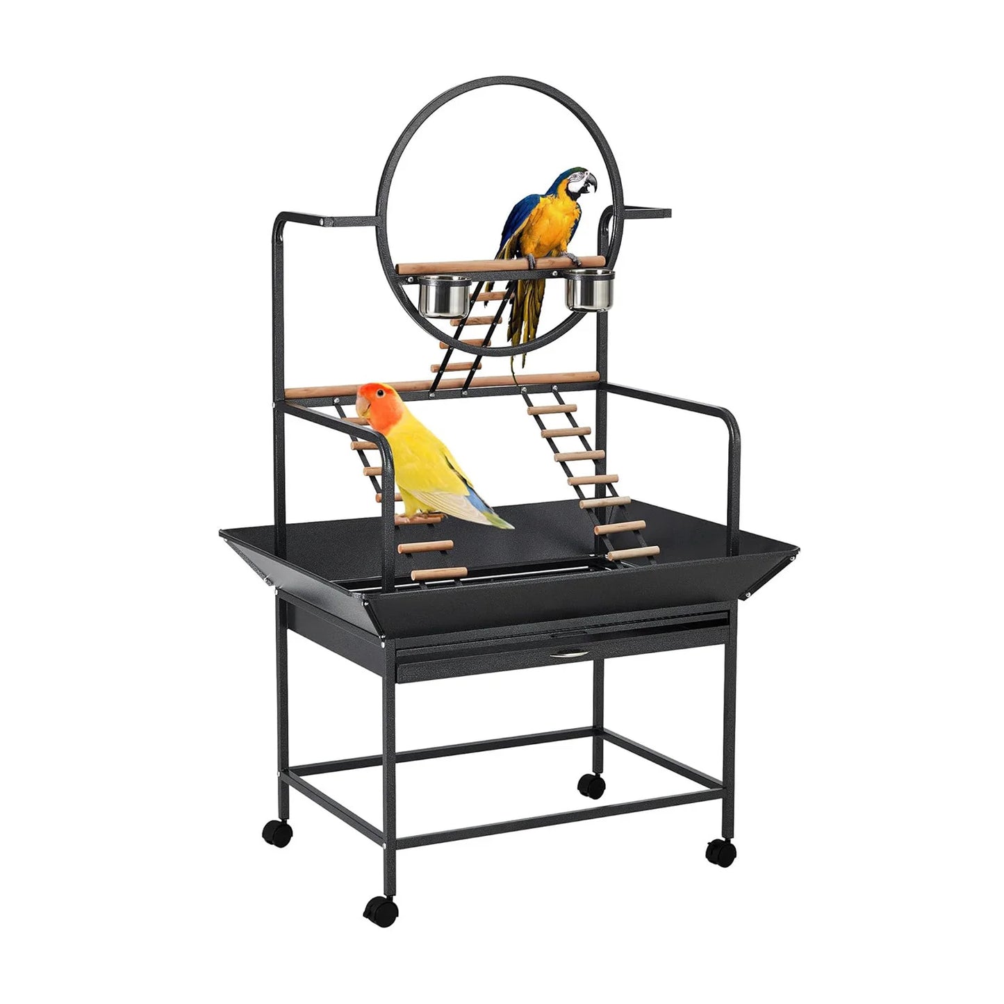 HiMISSCN Heavy Duty Bird Play Stand With Lockable Wheels