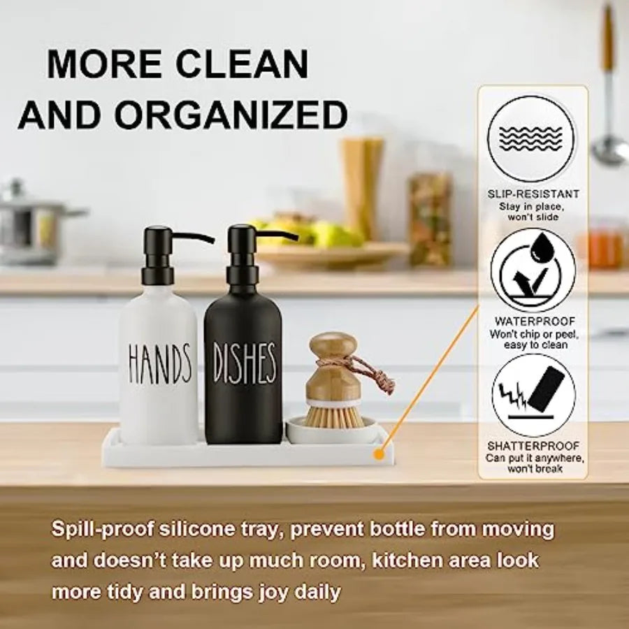 Glass Soap Dispenser For Kitchen And Hand Soap Farmhouse Style