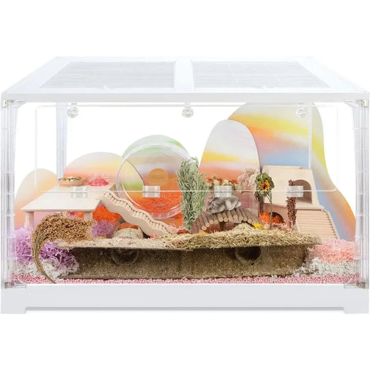 NONECN Stacker Series Hamster Cage Glass Enclosure