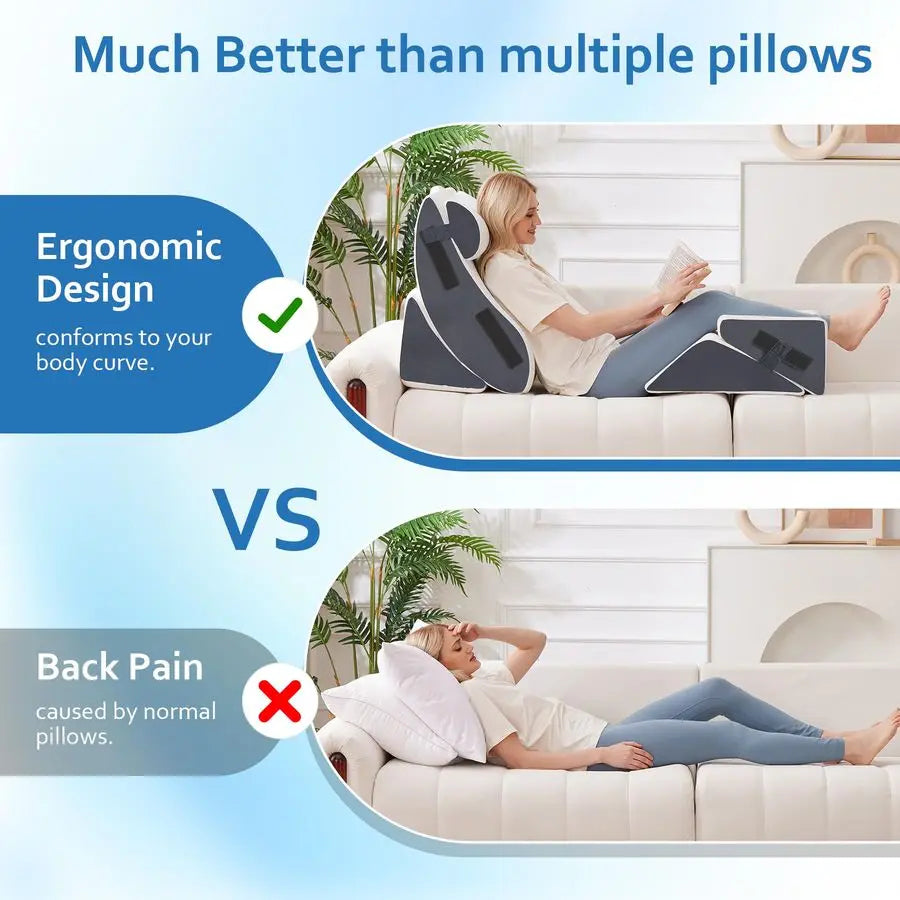 Wedge Pillow Set For After Surgery And Acid Reflux Relief