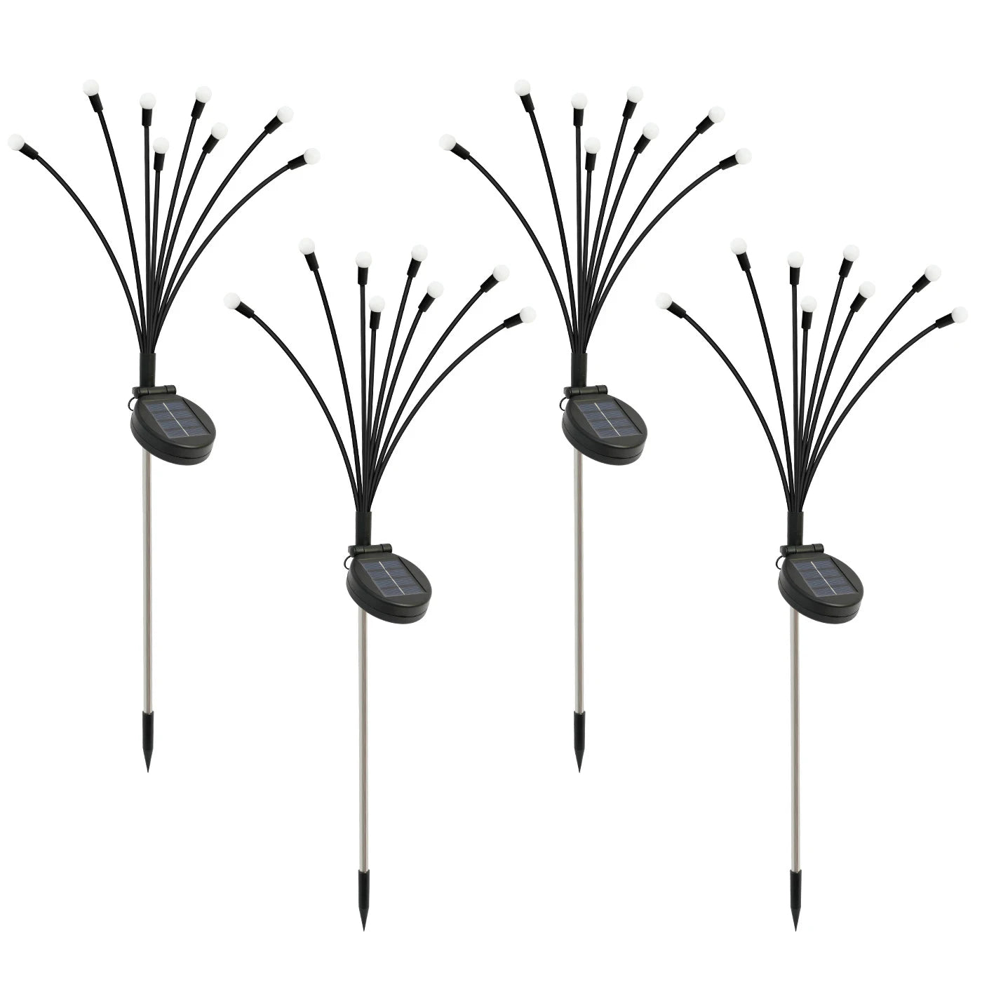 8-Head Solar Firefly Lights Outdoor Garden Pathway