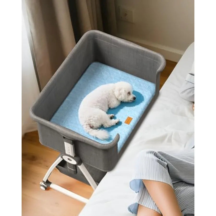 Bedside Dog Bed Elevated Pet Bassinet For Cats Dogs And Small Pets