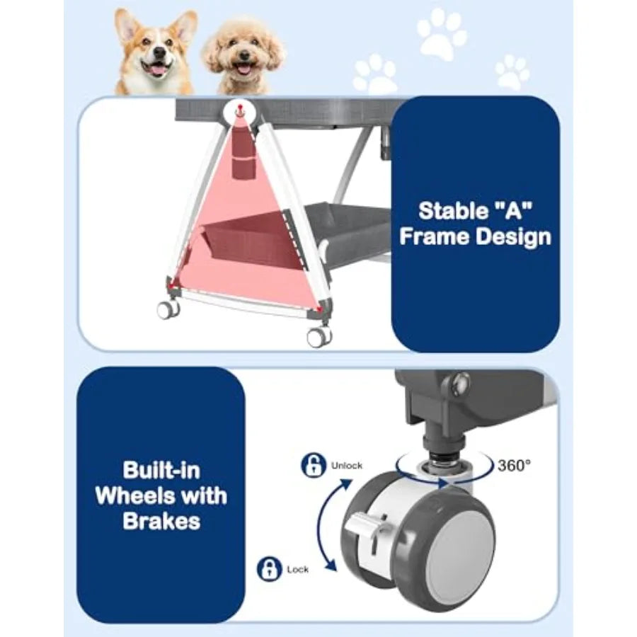 Bedside Dog Bed Elevated Pet Bassinet For Cats Dogs And Small Pets