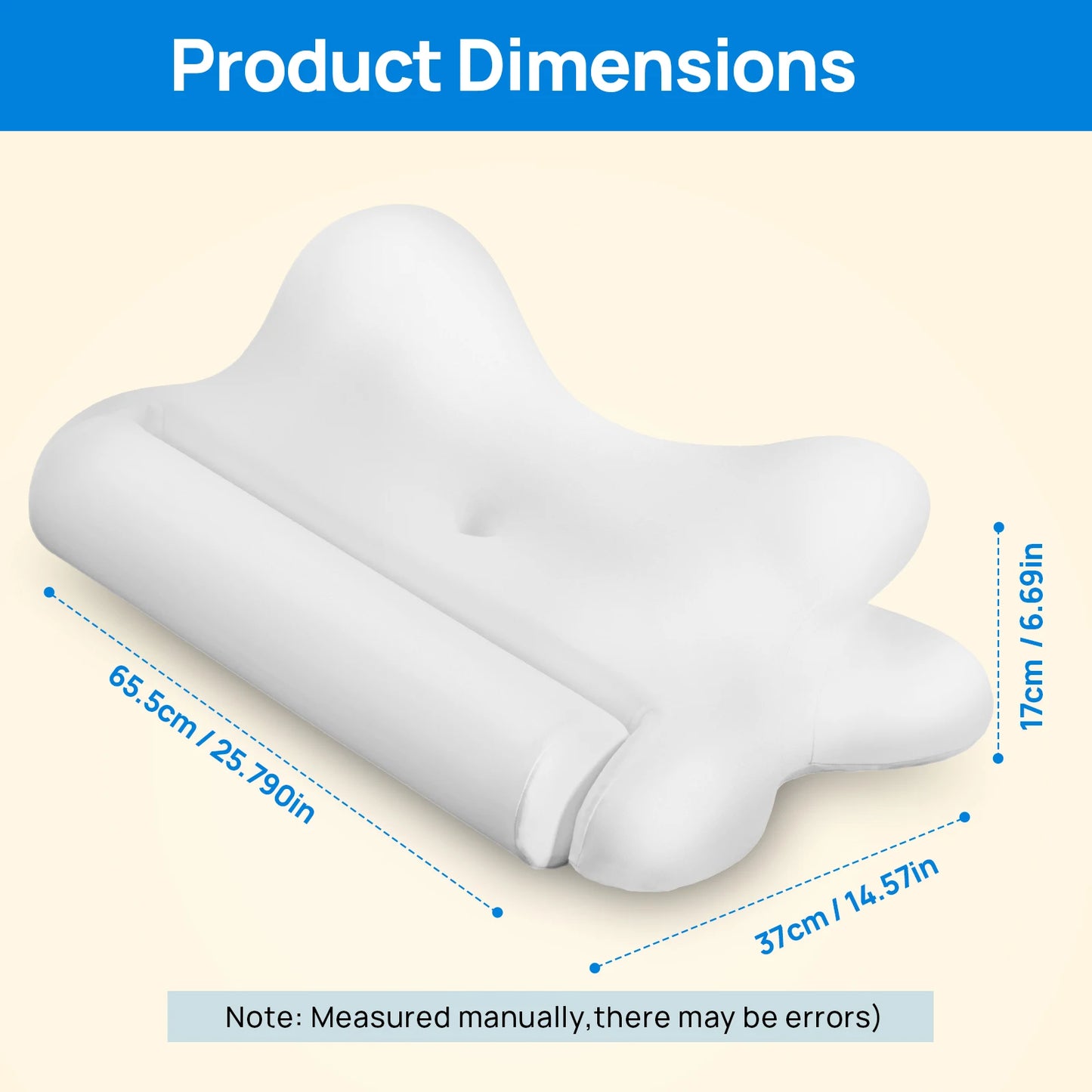 JHK Ergonomic Memory Foam Cervical Neck Pillow With Cooling Pillowcase
