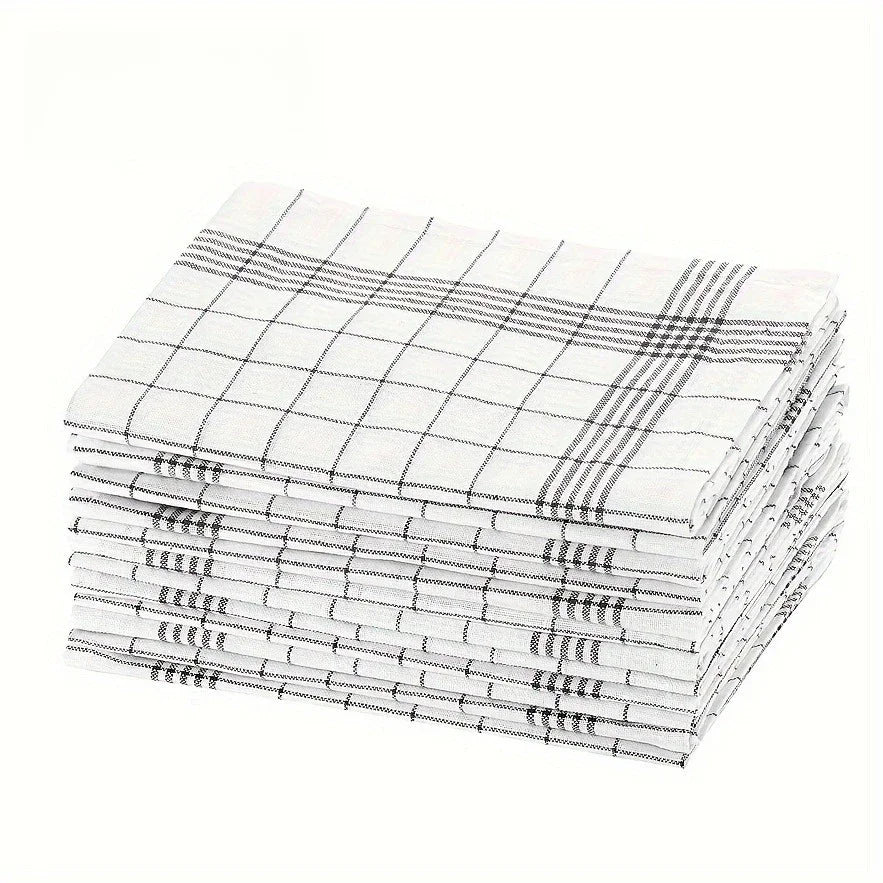 Classic Plaid Dish Towel Scouring Pad Polyester Cloth