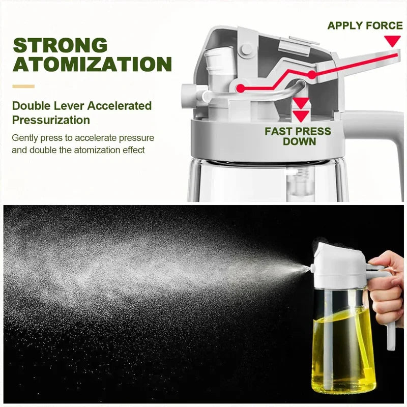 Pour And Spray Oil Dispenser Bottle For Olive Oil