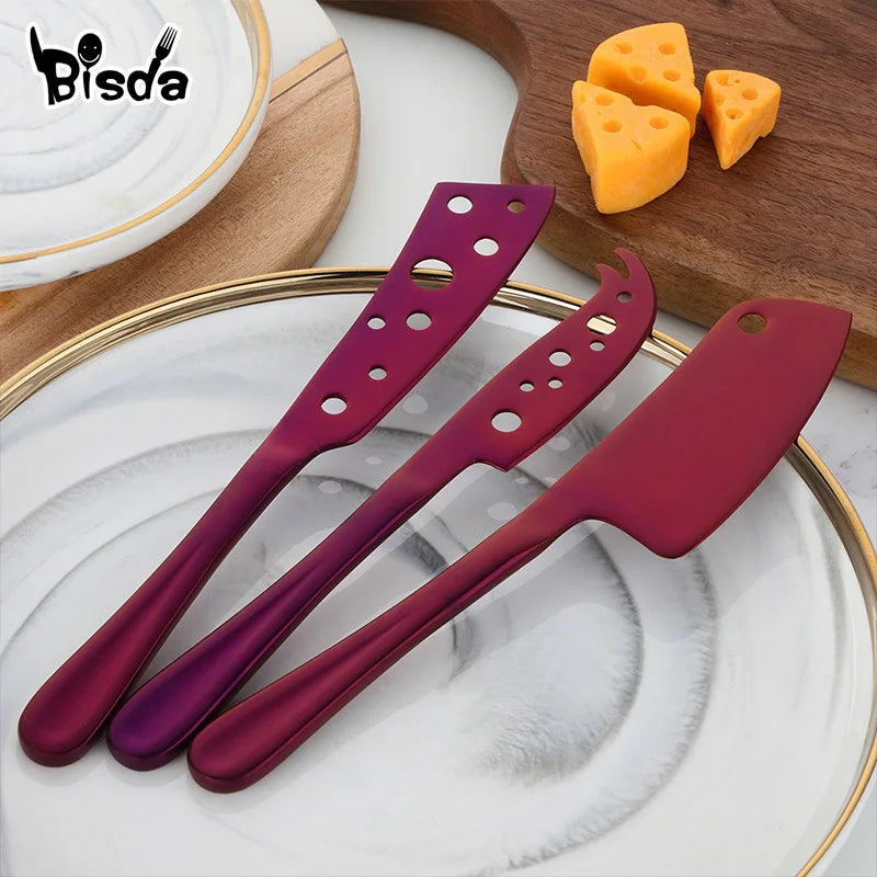 Bisda 3Piece Cheese Tool Set Stainless Steel For Kitchen