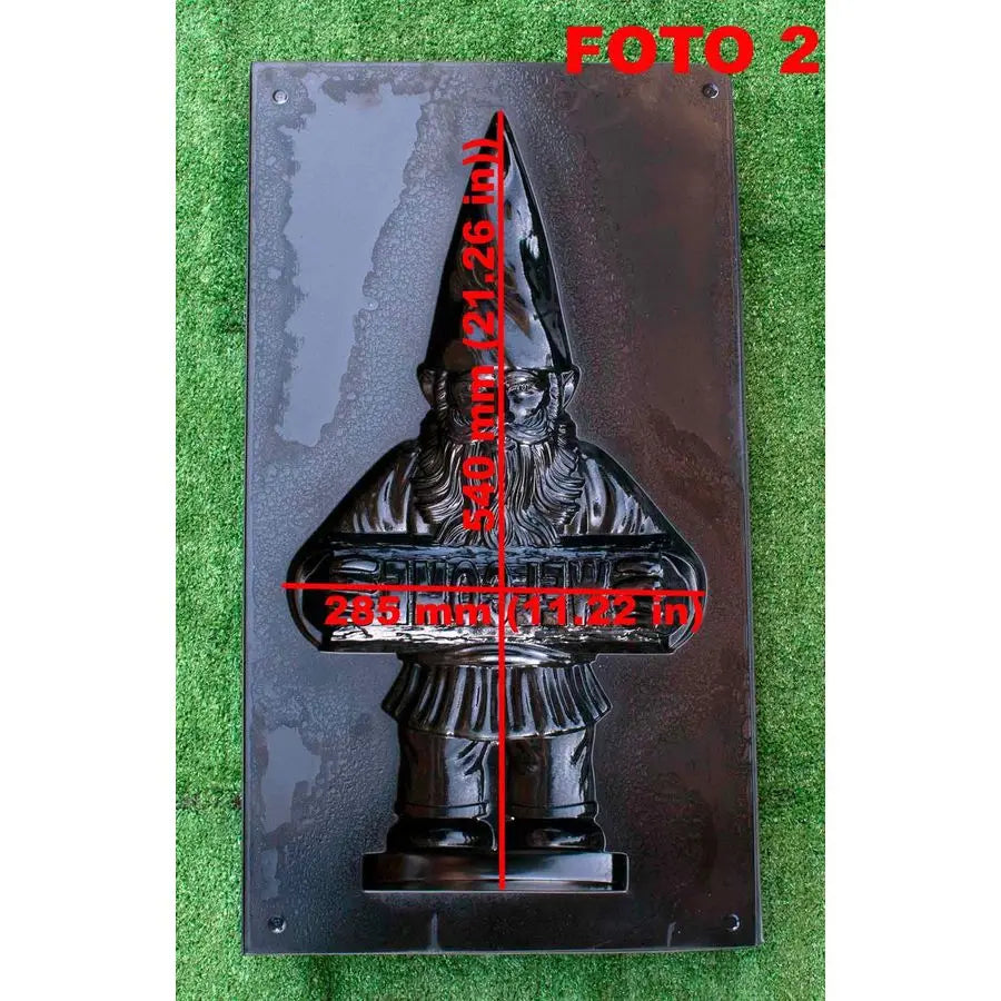 Garden Gnome Welcome Mold for DIY Cement Casting Decor