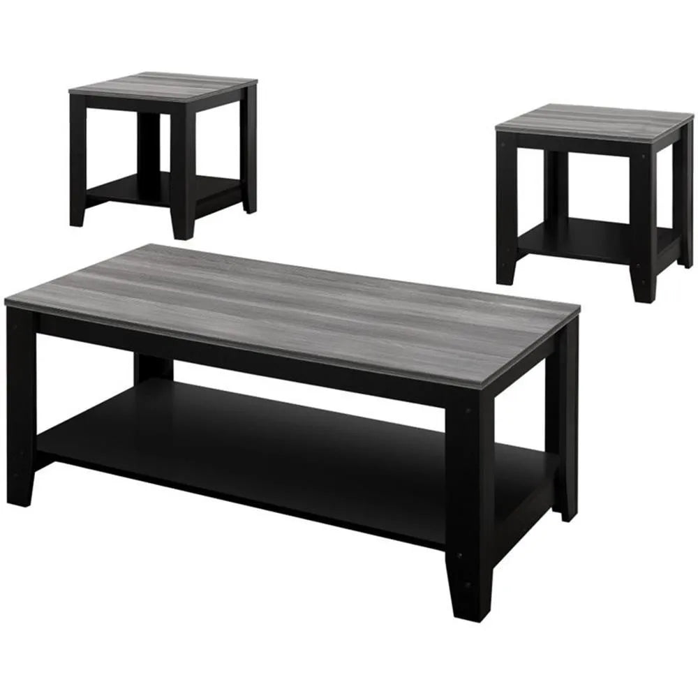 3-Piece Coffee Table and End Tables Set in Laminate