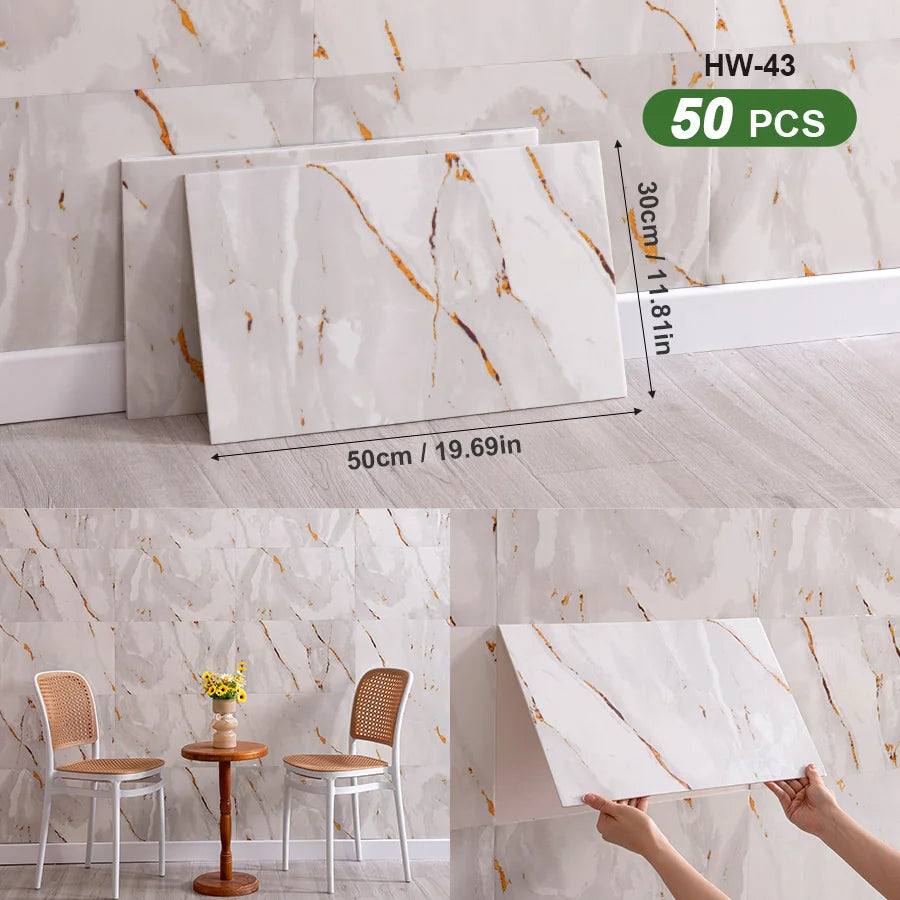 3D Self Adhesive Wall Tiles For Indoor Spaces Decor