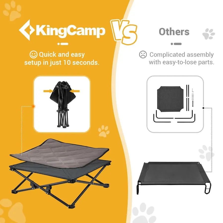 Elevated Outdoor Dog Bed With Washable Mesh Non Slip Feet