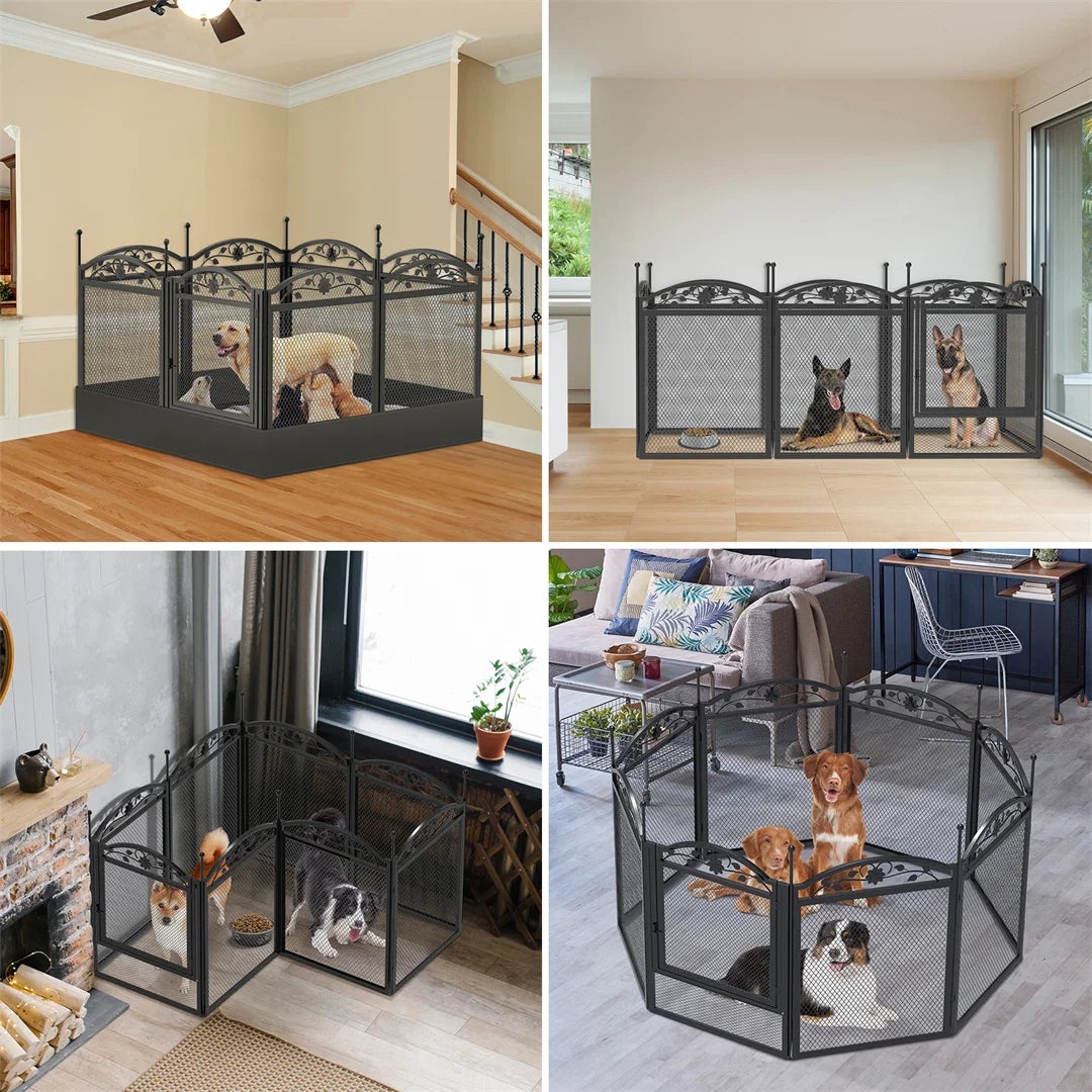 BINGOPAW 8 Panels Heavy Duty Dog Playpen With Waterproof Pad