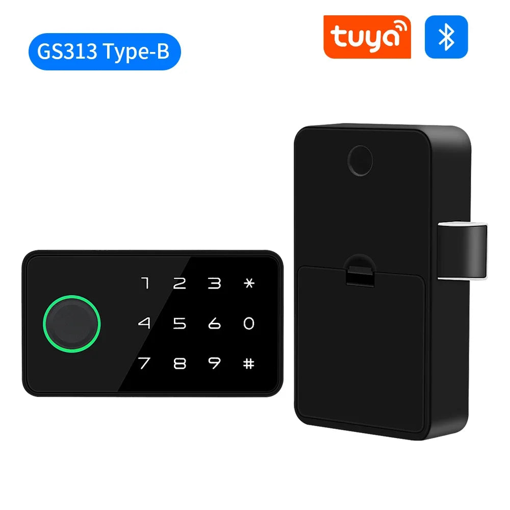 Lucking Door Tuya Smart Fingerprint Cabinet Lock For Furniture