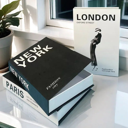 Luxury Fake Book Storage Box Decor Paris Interior Ornaments