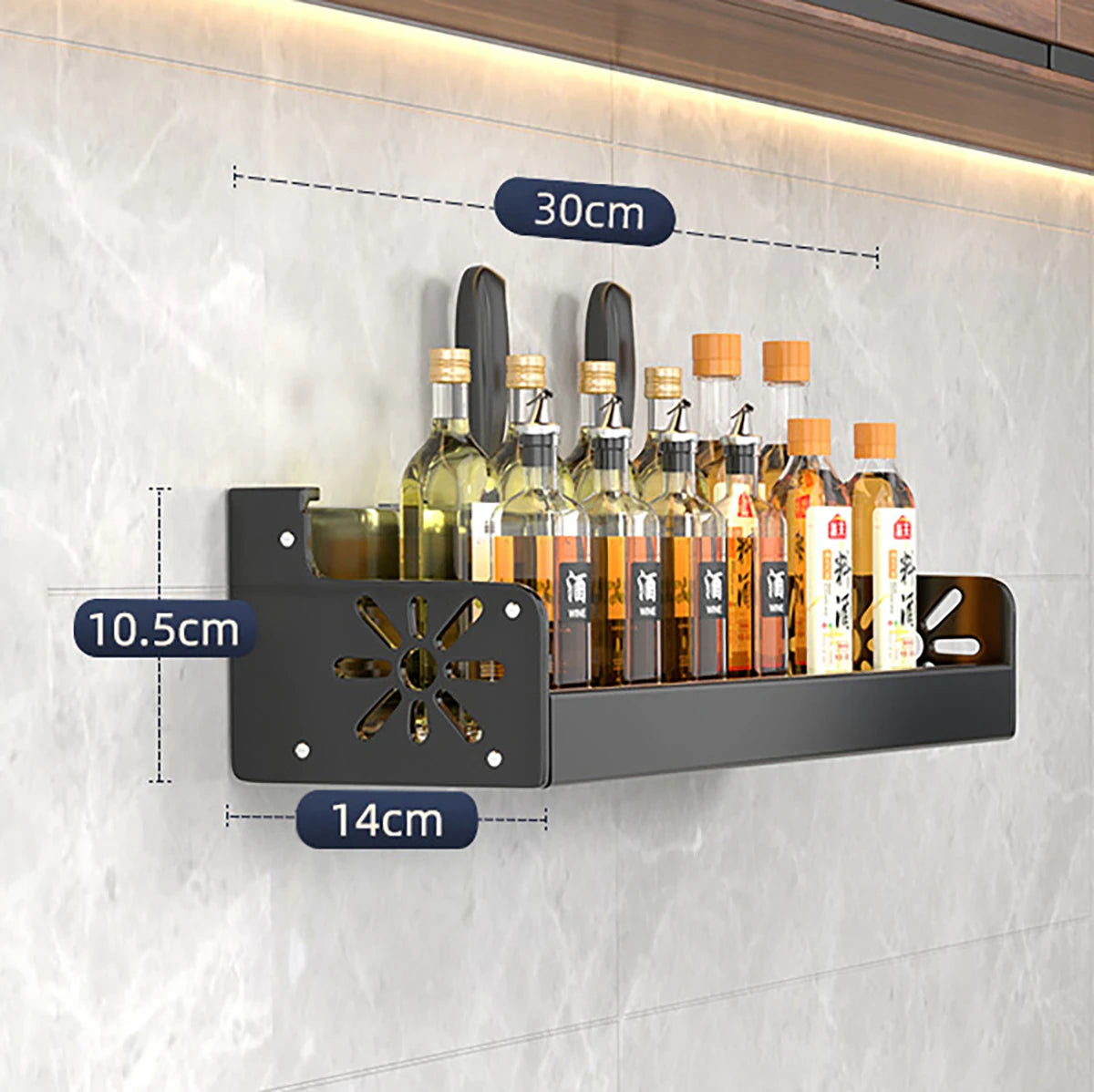 Metal Kitchen Shelf With Drainage Design Easy To Clean