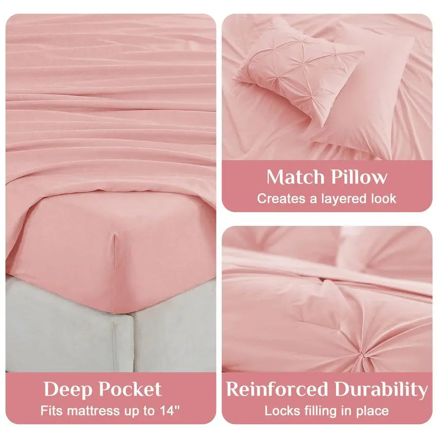 All Season Comforter Set Bed In A Bag SevenPiece Bedding