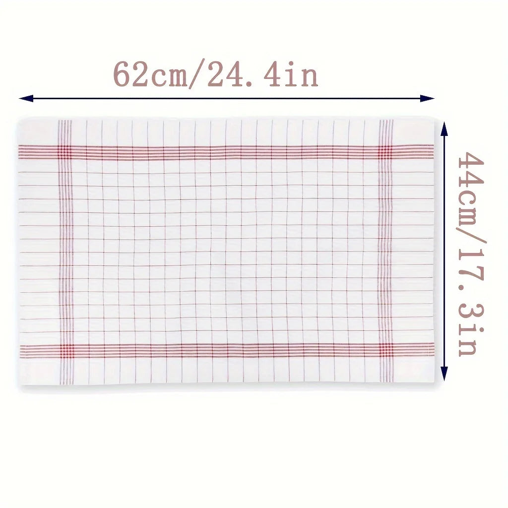 Classic Plaid Dish Towel Scouring Pad Polyester Cloth