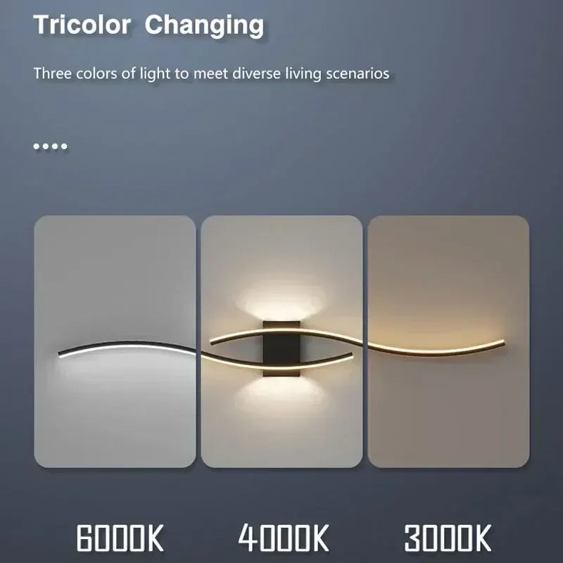 Nordic LED Wall Light Sconce For Bedroom Indoor Aluminum