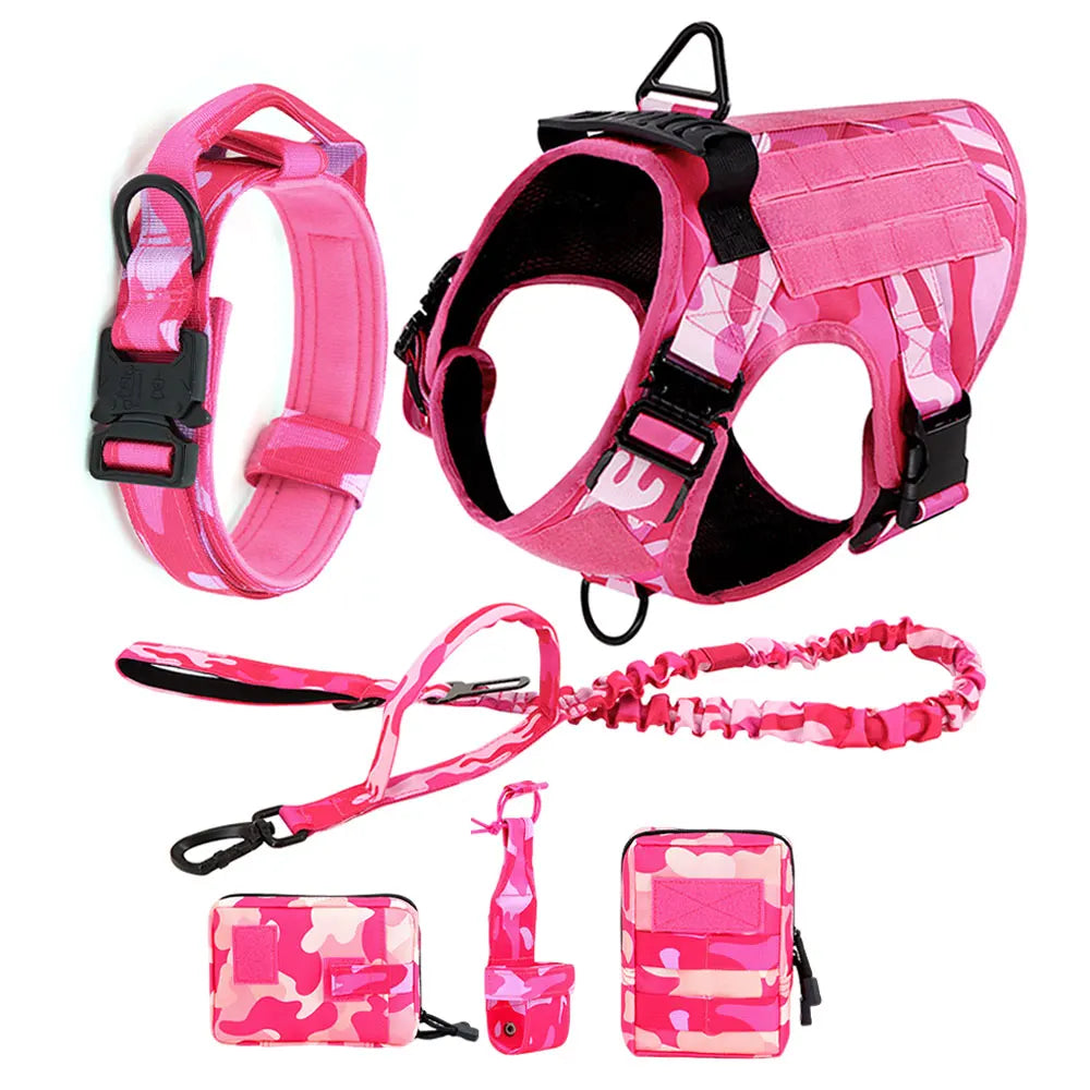 PETRAVEL Military Camouflage Dog Harness For Training And Walking