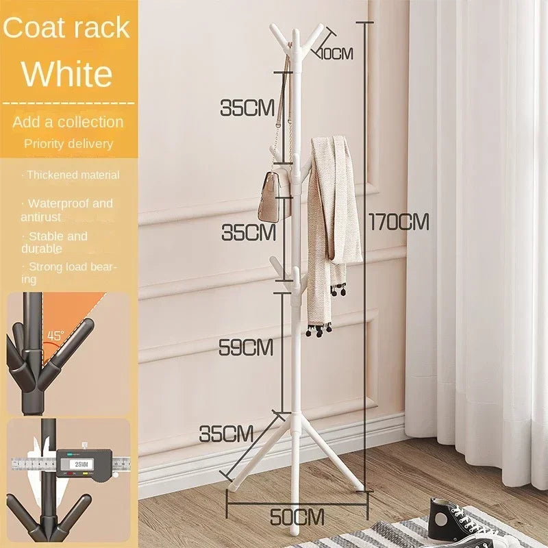 Vertical Tree Branch Floor To Floor Coat Rack For Clothes Hats