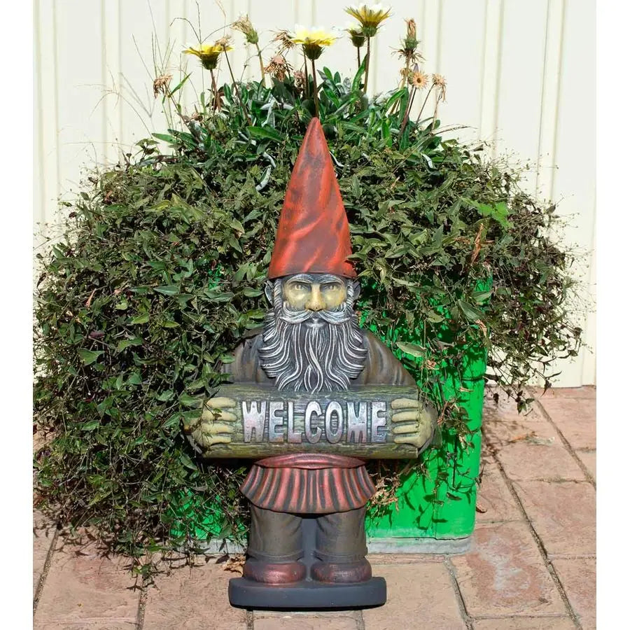 Garden Gnome Welcome Mold for DIY Cement Casting Decor