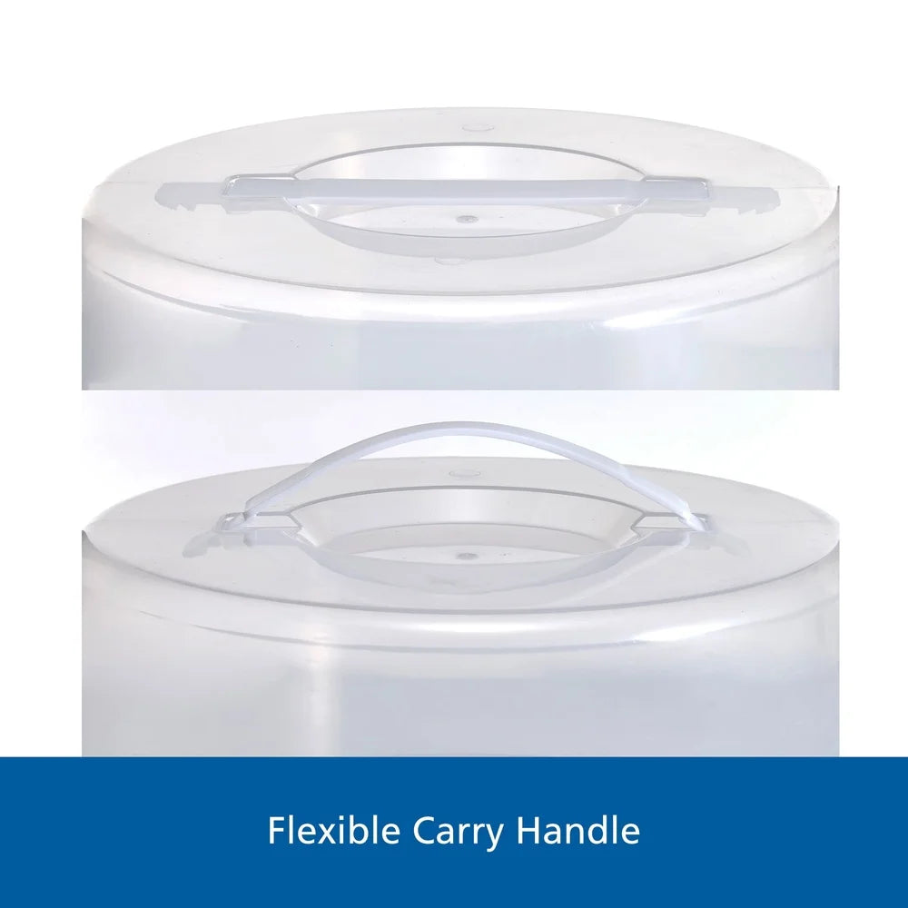 Clear Cake Carrier With Nonstick Round Pans 2 Pack
