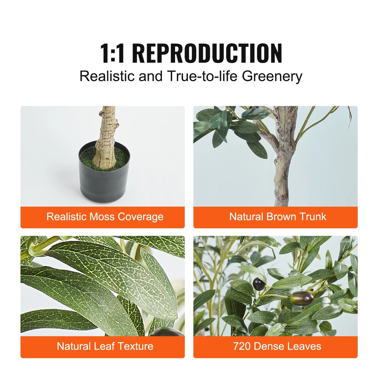 Artificial Olive Tree Lifelike Faux Plant For Home Office Decor