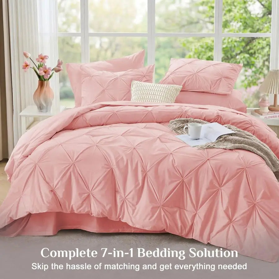 All Season Comforter Set Bed In A Bag SevenPiece Bedding