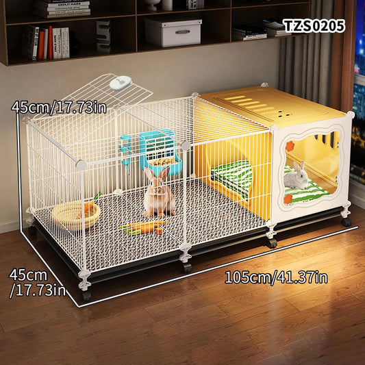 NONECN Encrypted Rabbit Cage With Guinea Pig Nest Kit