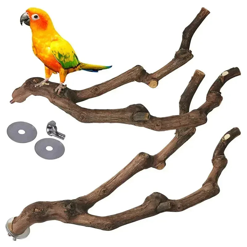 Grapewood Parrot Perch Foraging Stick Safe Chewing Toy