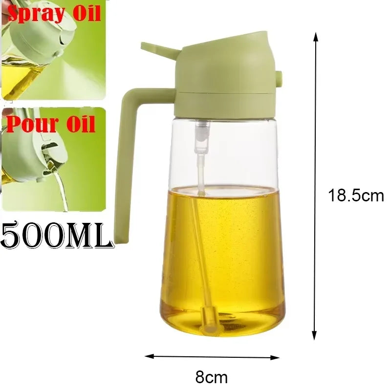 Pour And Spray Oil Dispenser Bottle For Olive Oil