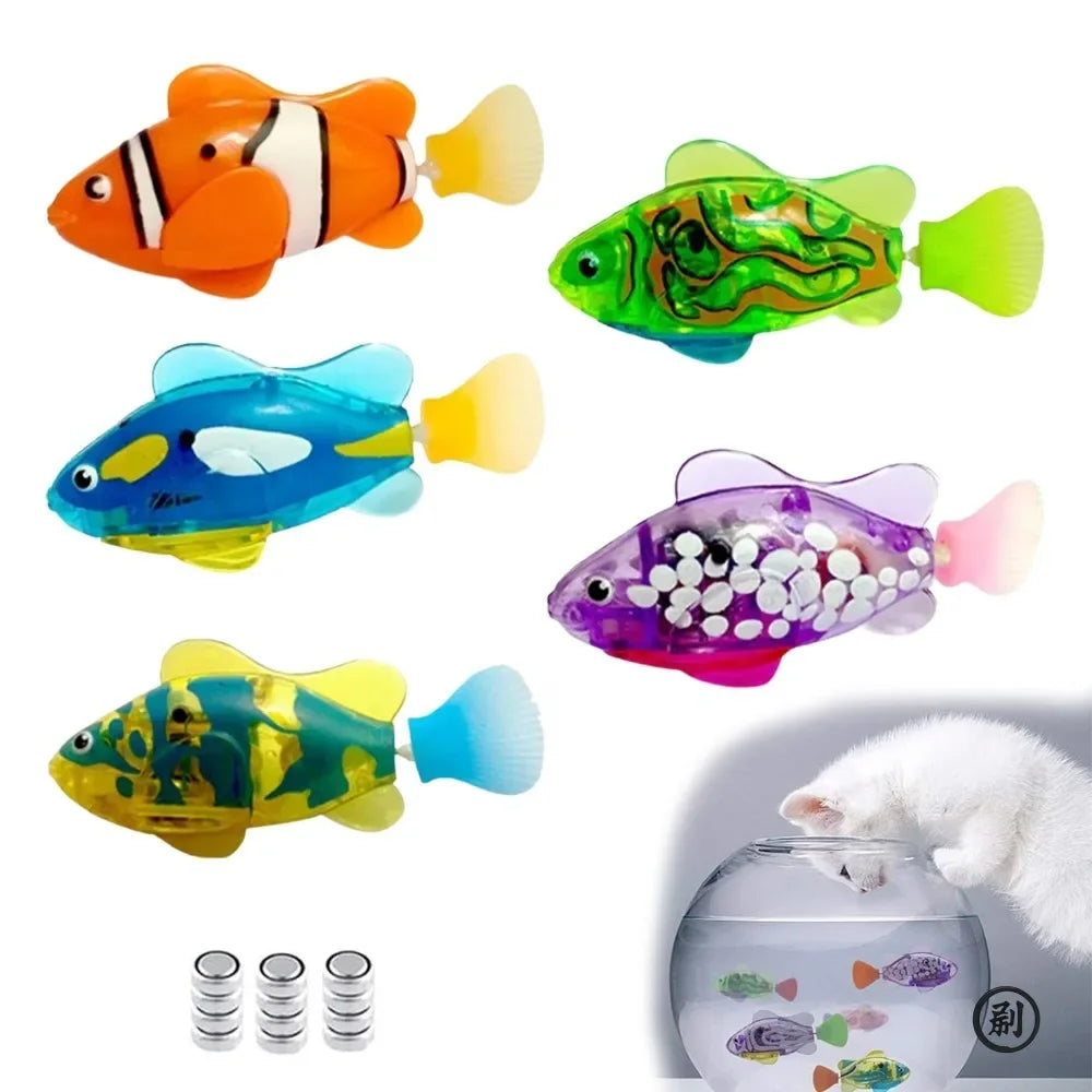 Cat LED Inductive Interactive Swimming Robot Fish Toy