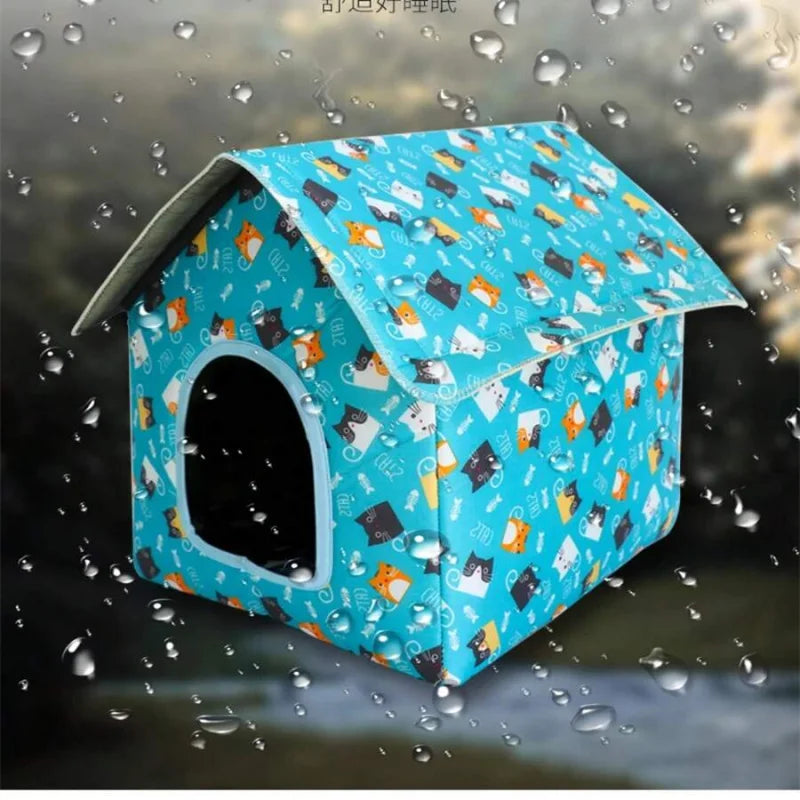 Foldable Detachable Water Resistant Pet Shelter for Cats and Dogs