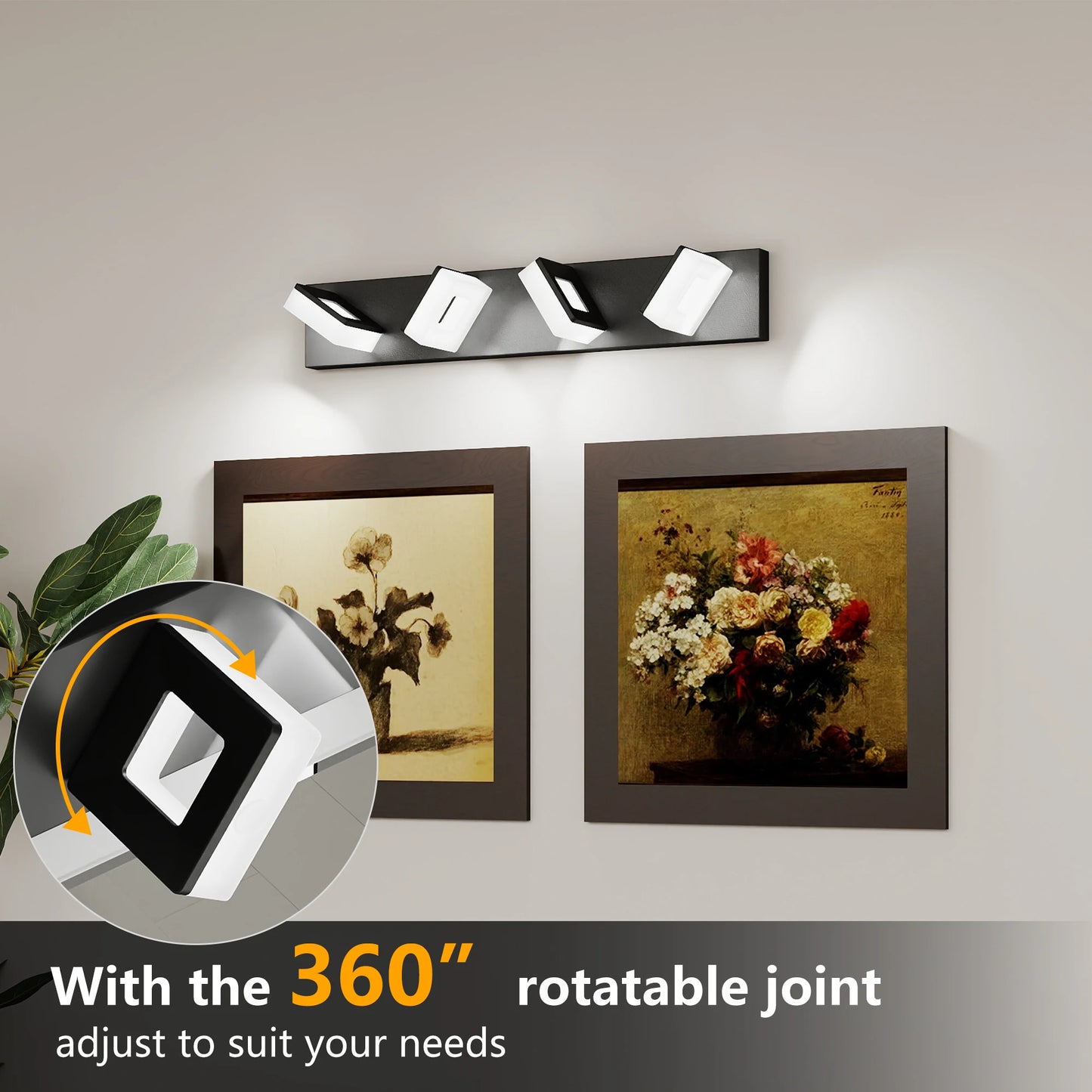 Modern LED Bathroom Vanity Light Wall Fixture With White LED
