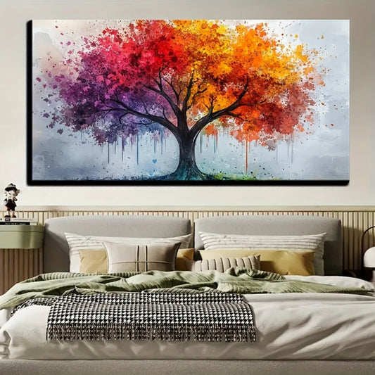 Tree of Life Canvas Wall Art Decor Print with Wood Frame