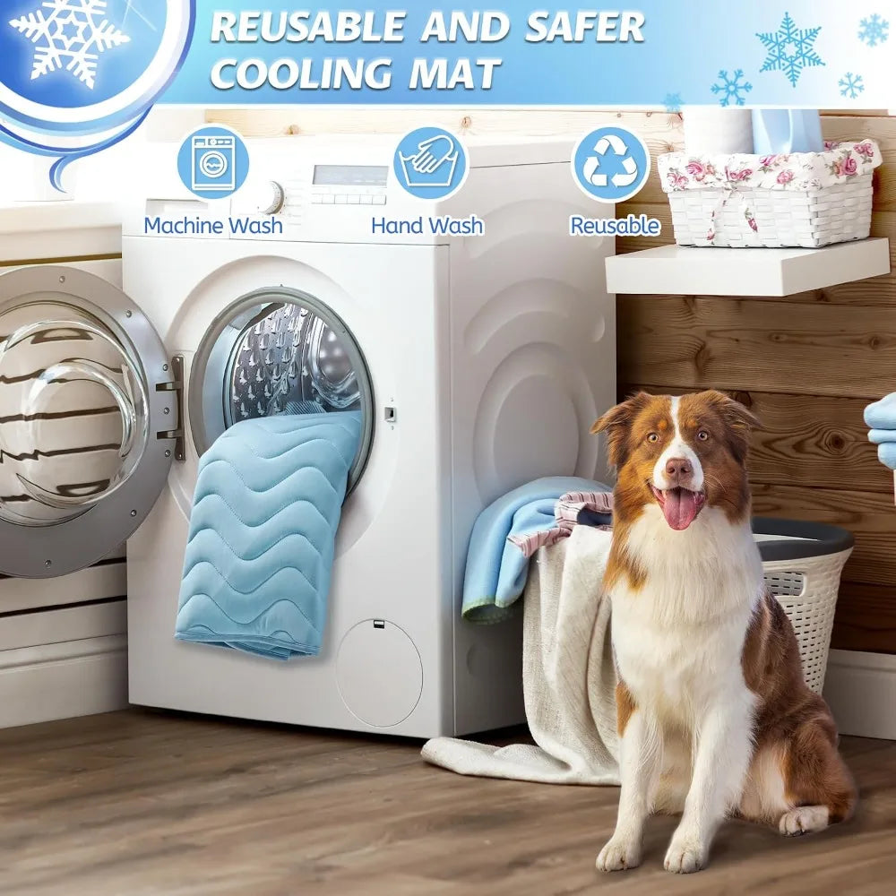 Dog Cooling Mat Self Cooling Non Slip Washable For Indoor Outdoor