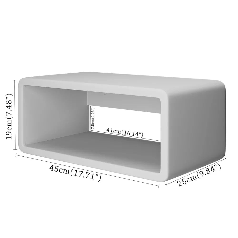 Floating Wooden Nightstand, Wall Mounted Bedside Shelf