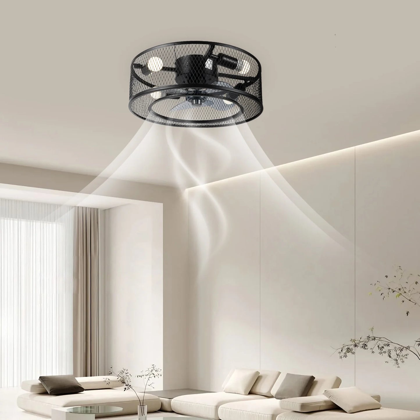 40W Ceiling Fan Light Kit E27 Socket for Living Rooms