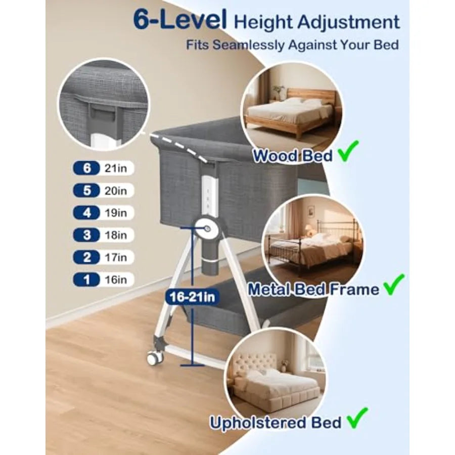Bedside Dog Bed Elevated Pet Bassinet For Cats Dogs And Small Pets