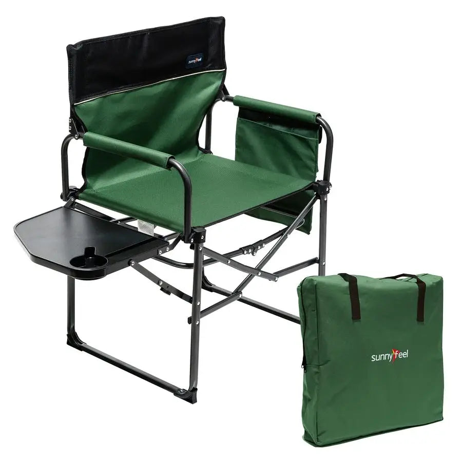 Camping Directors Chair Heavy Duty Portable Folding Chair With Side Table
