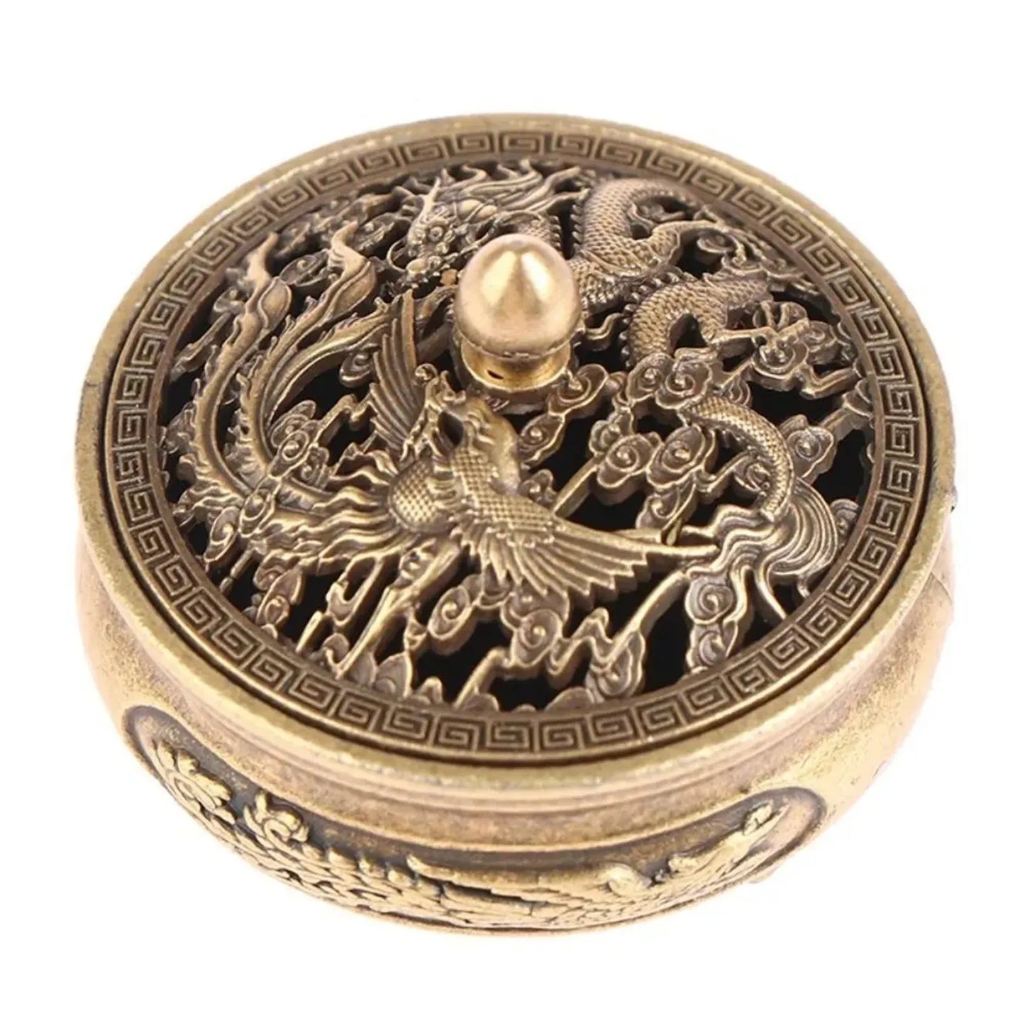 Copper Incense Burner Antique Alloy Buddhist Home Decor