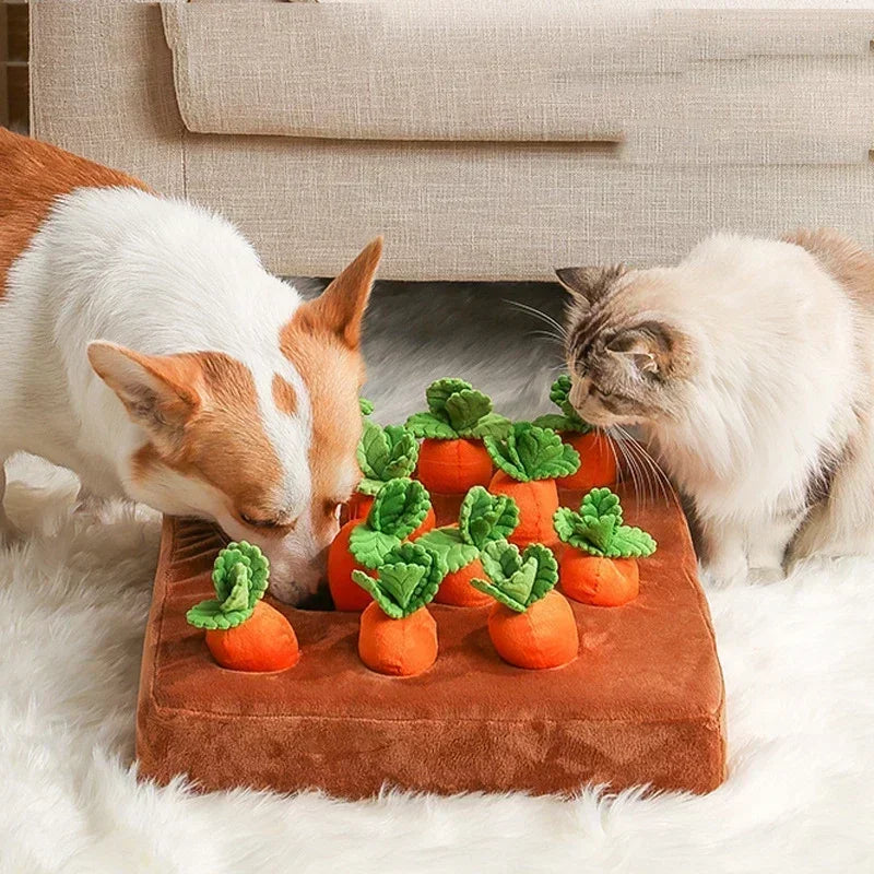 Innovative Dog Snuffle Mat Plush Carrot Toy For Interactive Play