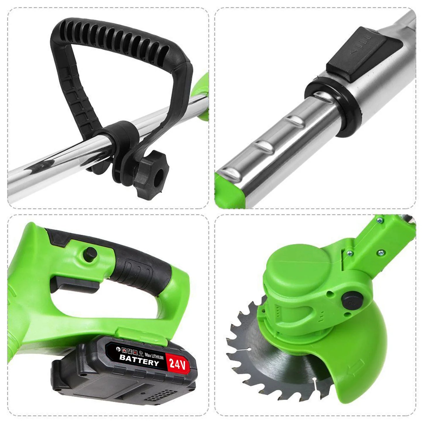 Cordless Two In One Electric Weed Trimmer And Grass Cutter