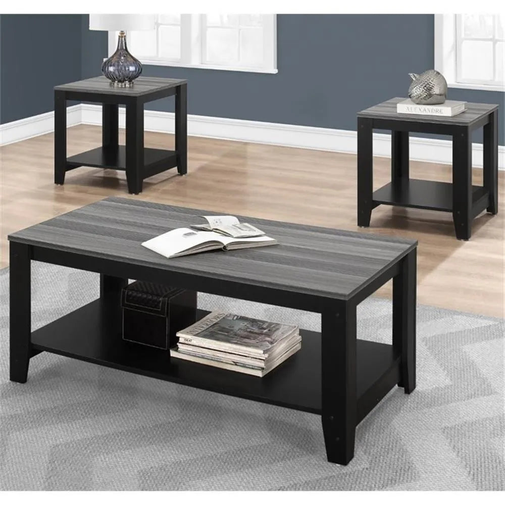3-Piece Coffee Table and End Tables Set in Laminate