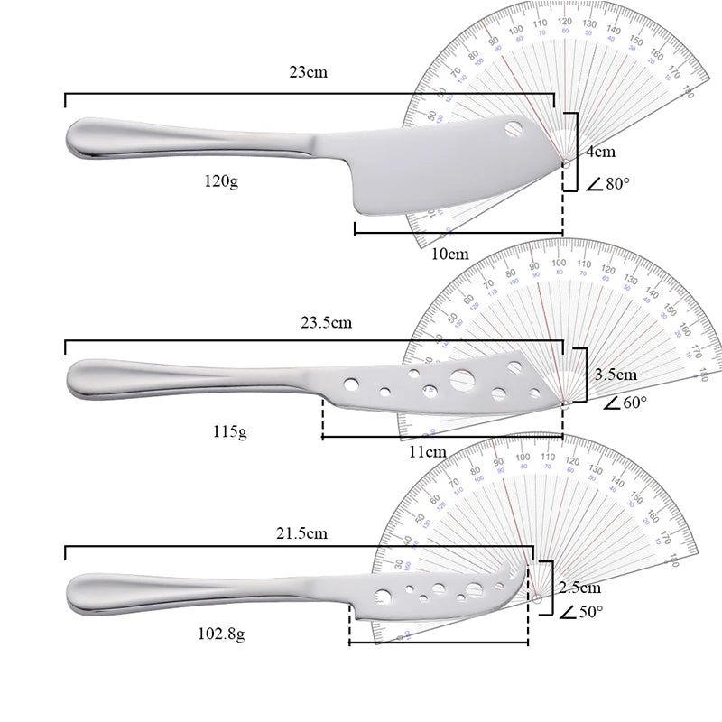 Bisda 3Piece Cheese Tool Set Stainless Steel For Kitchen