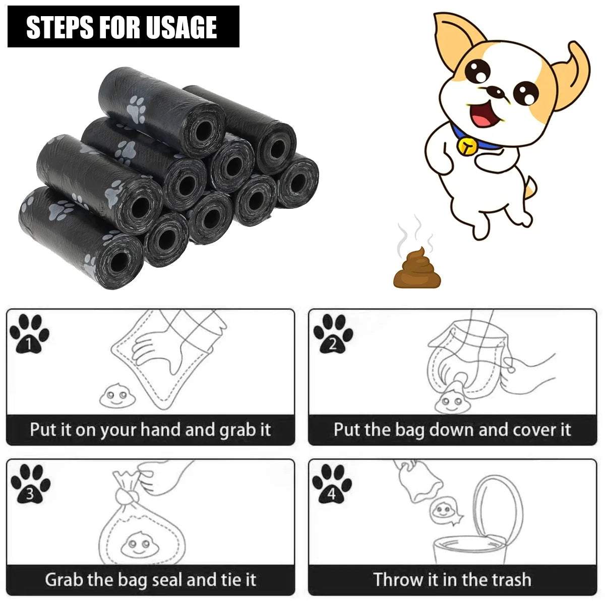 NONED Poop Bags Dispenser Kit For Dogs And Cats