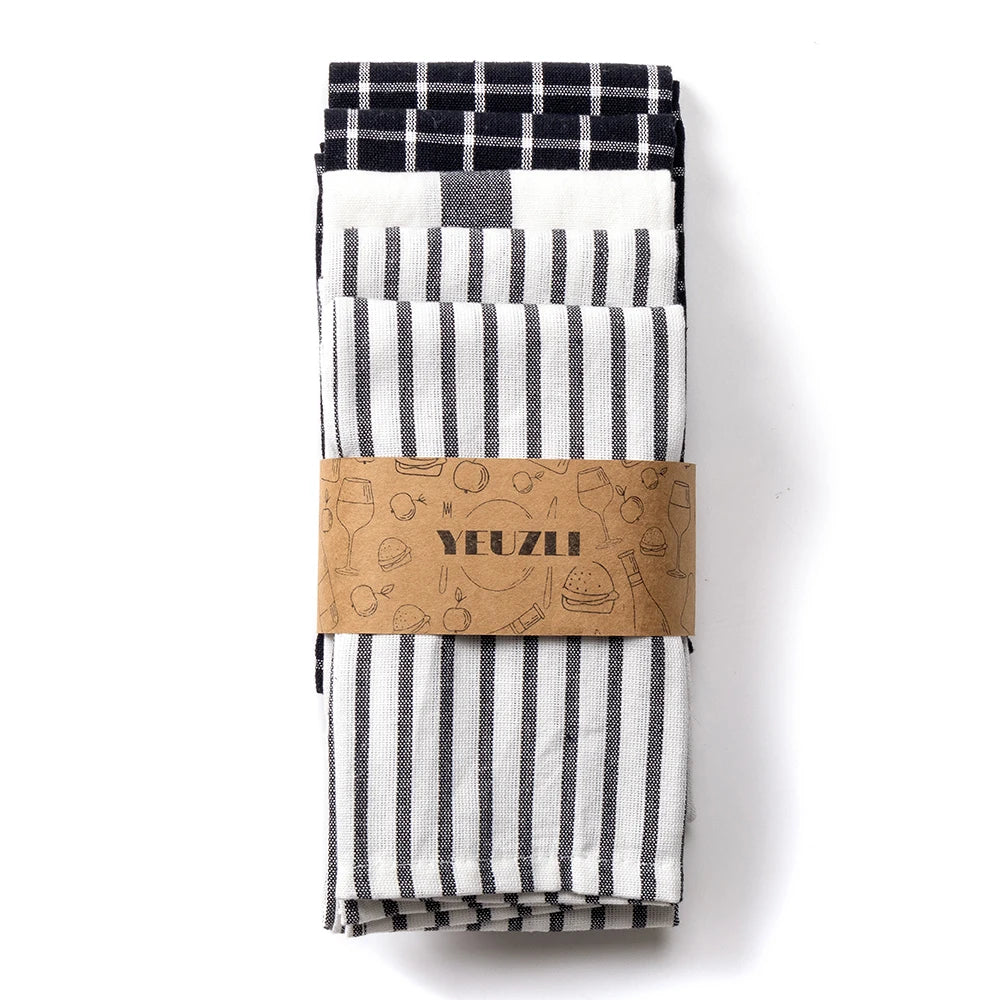 Cotton Dish Towels Ultra Absorbent Thickened For Drying And Cleaning